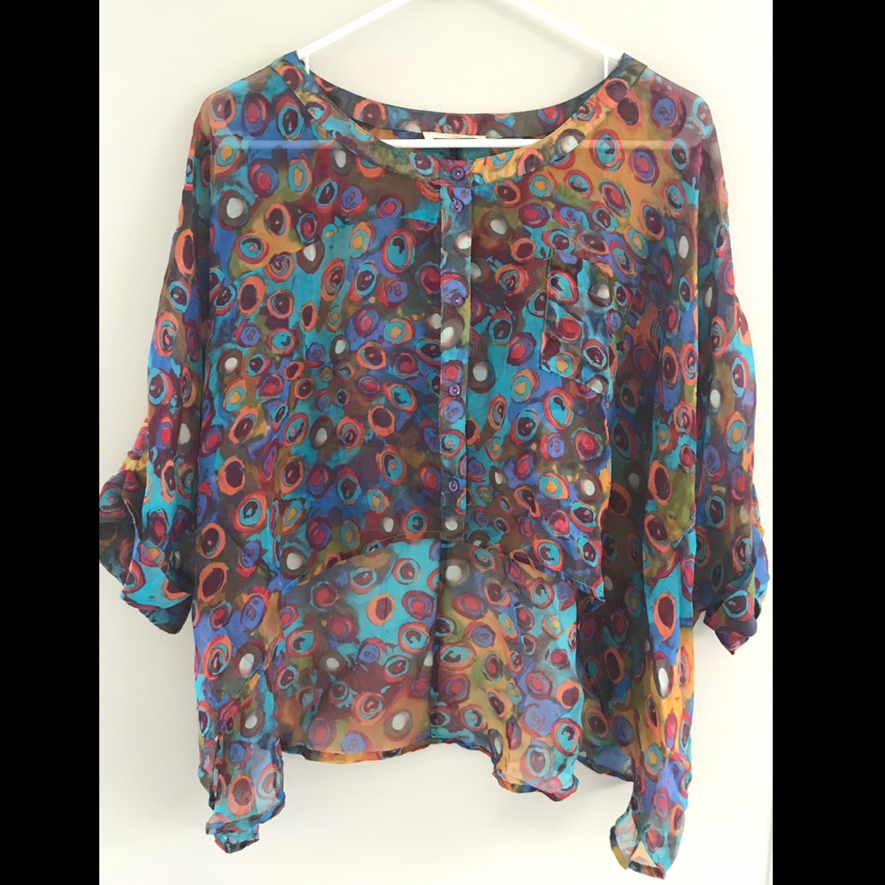 Artsy Button-Down Blouse